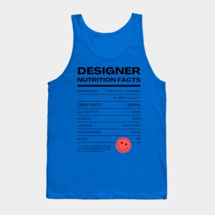 Designer Nutrition Facts Tank Top